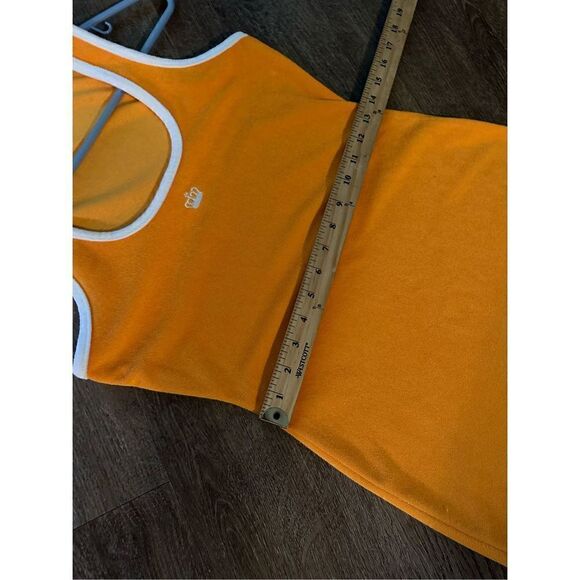 Juicy Couture Y2K Orange Terry Cloth Sleeveless Midi Dress Embroidered Logo XS - Picture 11 of 12